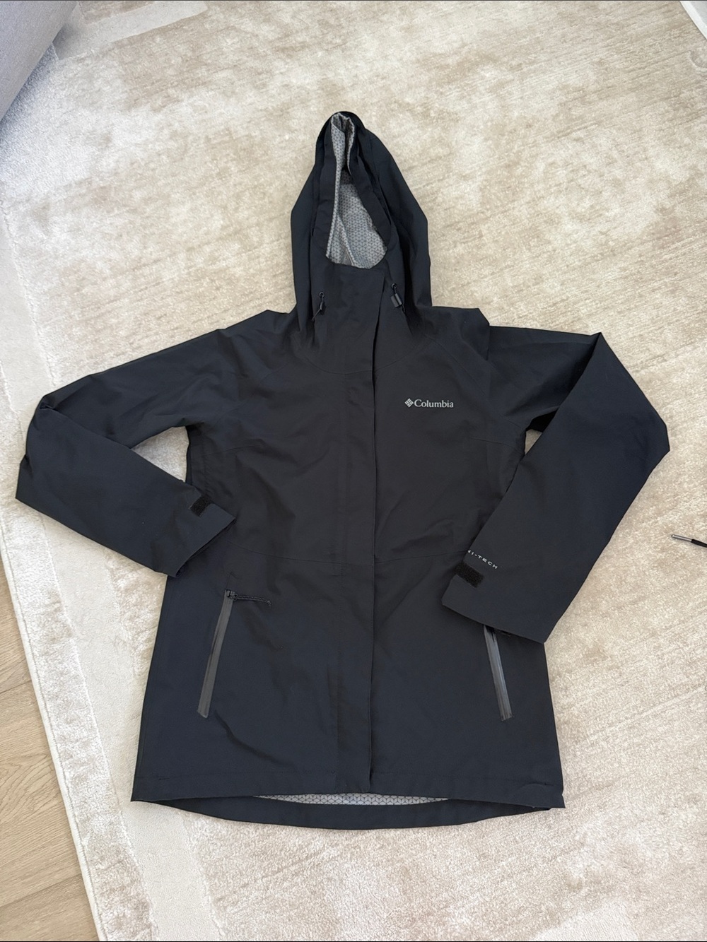 Columbia Black Waterproof Hooded Shell - NWOT